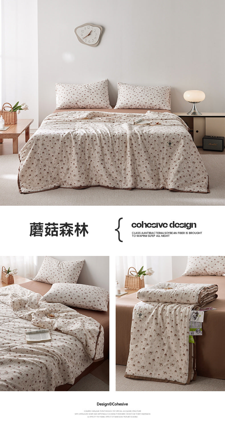 Cotton Double-Layer Yarn Summer Blanket Children's Summer Air-Conditioning Thin Duvet